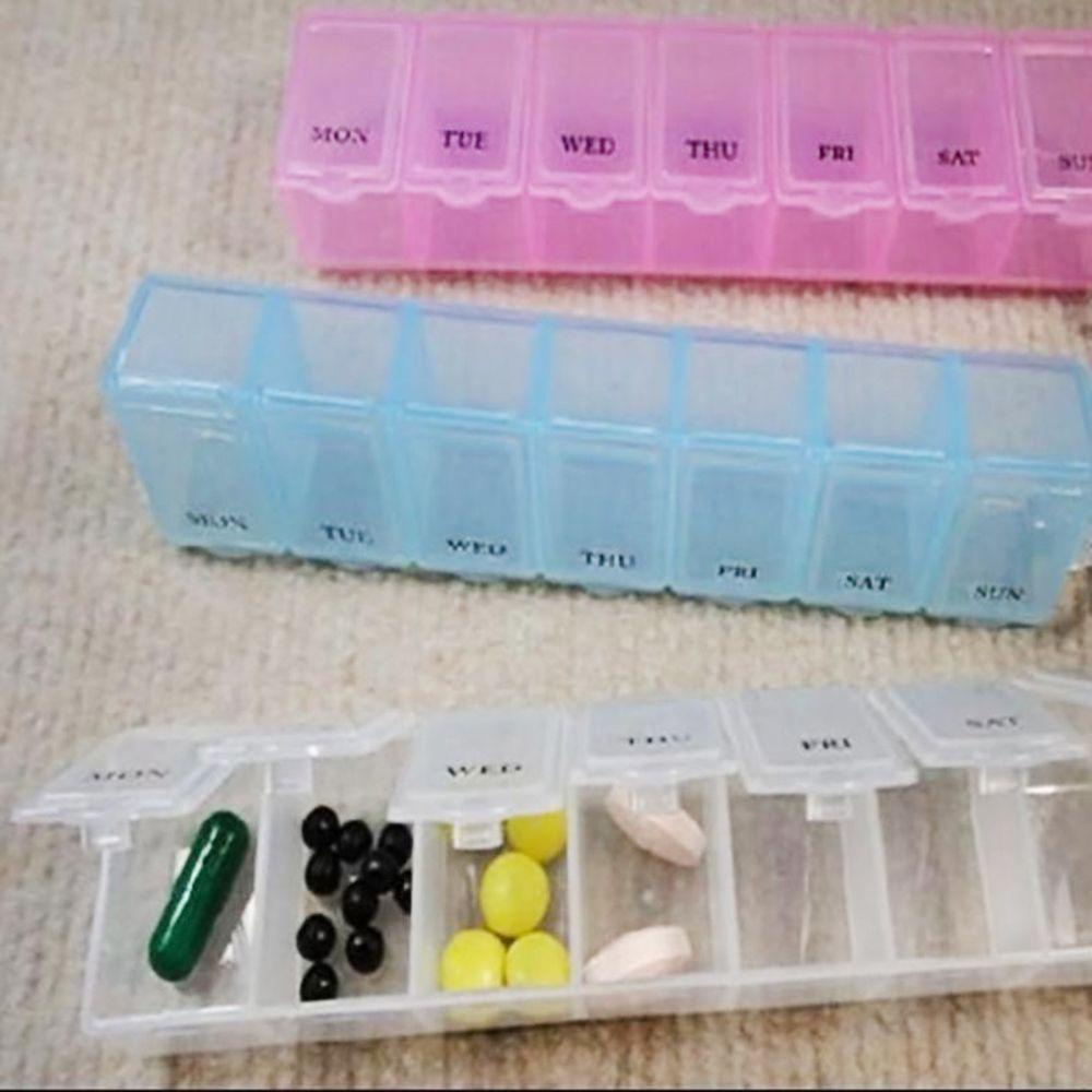 JARRED Hộp Đựng Thuốc 7 Ngày Bằng Nhựa Màu Sắc Ngẫu Nhiên Tiện Dụng Ốp