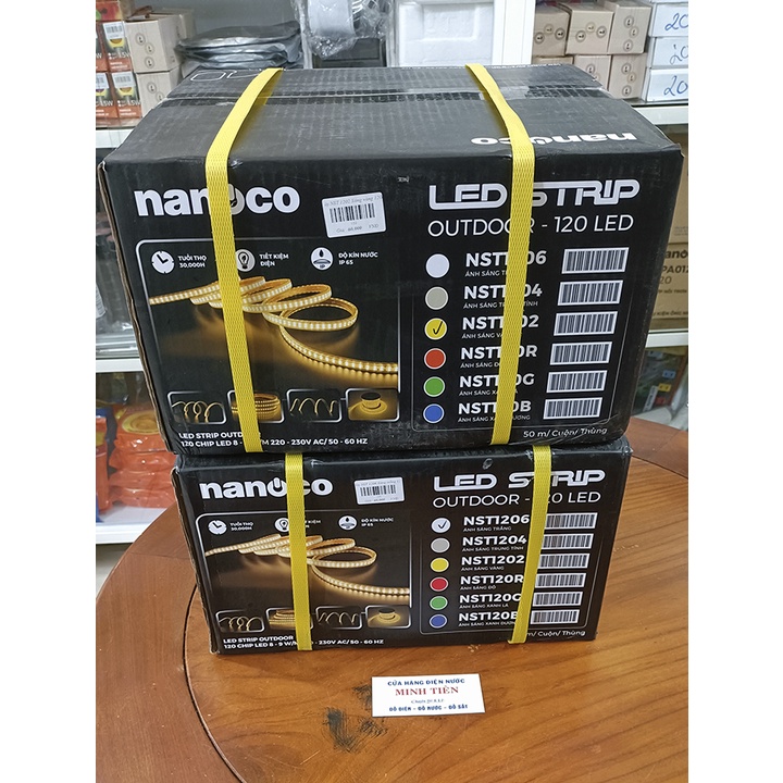 1 mét dây đèn LED Ngoài Trời 60, 120 Chip LED, Nguồn 60, 120 Chip LED Nanoco ánh sáng trắng, vàng.