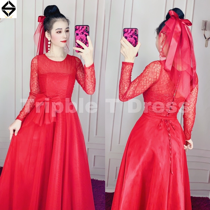 Đầm maxi mặc cưới được 5 kiểu trong 1 sét váy TRIPBLE T DRESS - size S/M/L -MS6Y