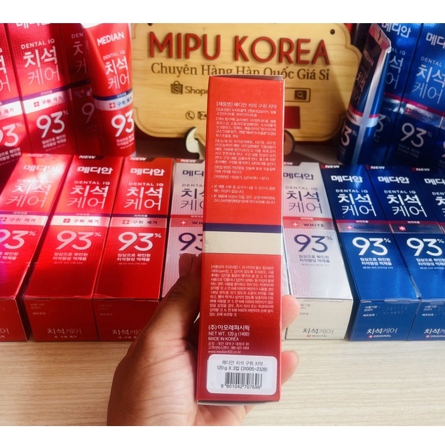 Kem Đánh Răng MEDIAN 93%  Màu Đỏ  HÀN QUỐC 120g