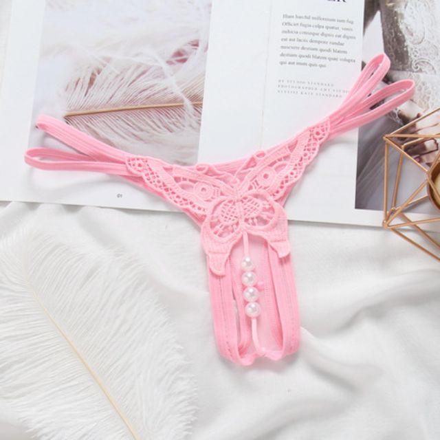 Quần lót ren Khe rỗng đính hạt Sexy QLN08_NuciFera