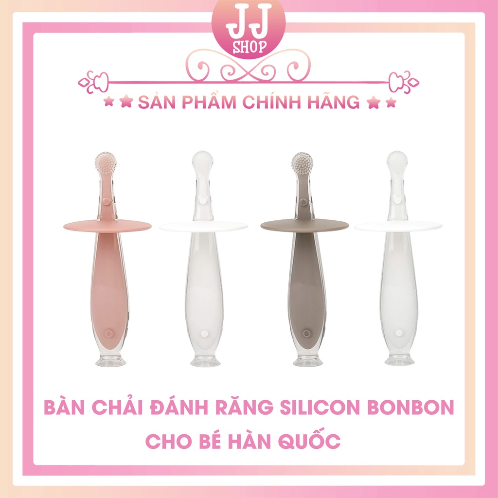 Bàn Chải Đánh Răng Silicon BonBon Cho Bé Hàn Quốc - MADE IN KOREA [HÀNG CÓ SẴN]