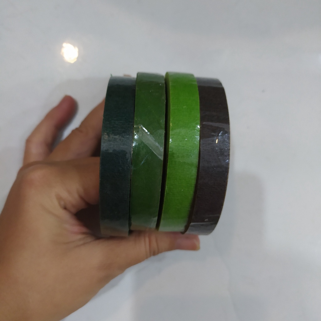 Sáp quấn cành, băng keo sáp  băng dính sáp, phụ kiện làm hoa voan, hoa giấy, hoa đá pha lê handmade Pinky Shop