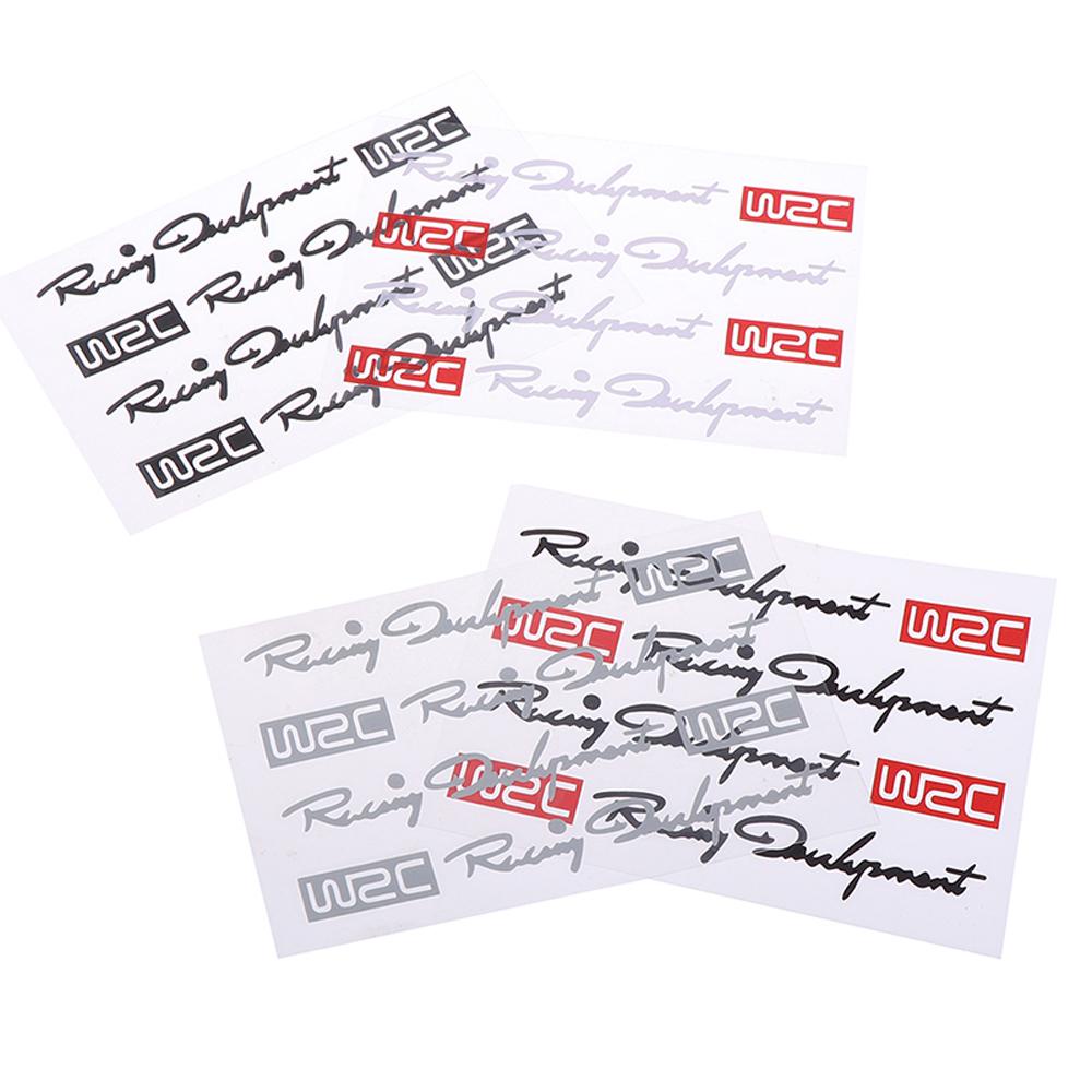 REBUY1 Set 4 Miếng Dán Decal Trang Trí Tay Nắm Cửa Xe Ô Tô Chữ WRC World Racing