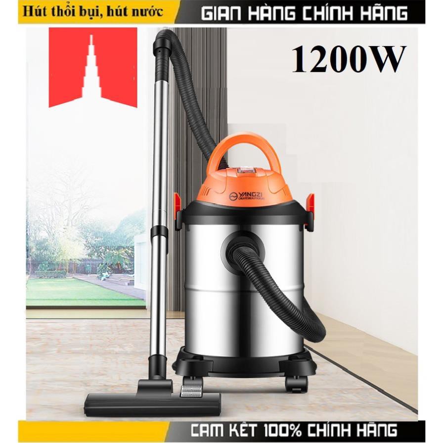 Máy hút bụi công nghiệp, gia đình công suất lớn 1200W, dung tích 15L tích hợp 3 chế độ Khô - Ướt- Thổi, bảo hành 3 năm