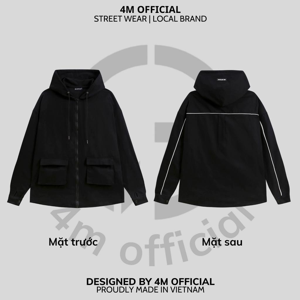 Áo khoác kaki form rộng nam nữ 4M OFFICIAL, Áo kaki form rộng unisex nam nữ