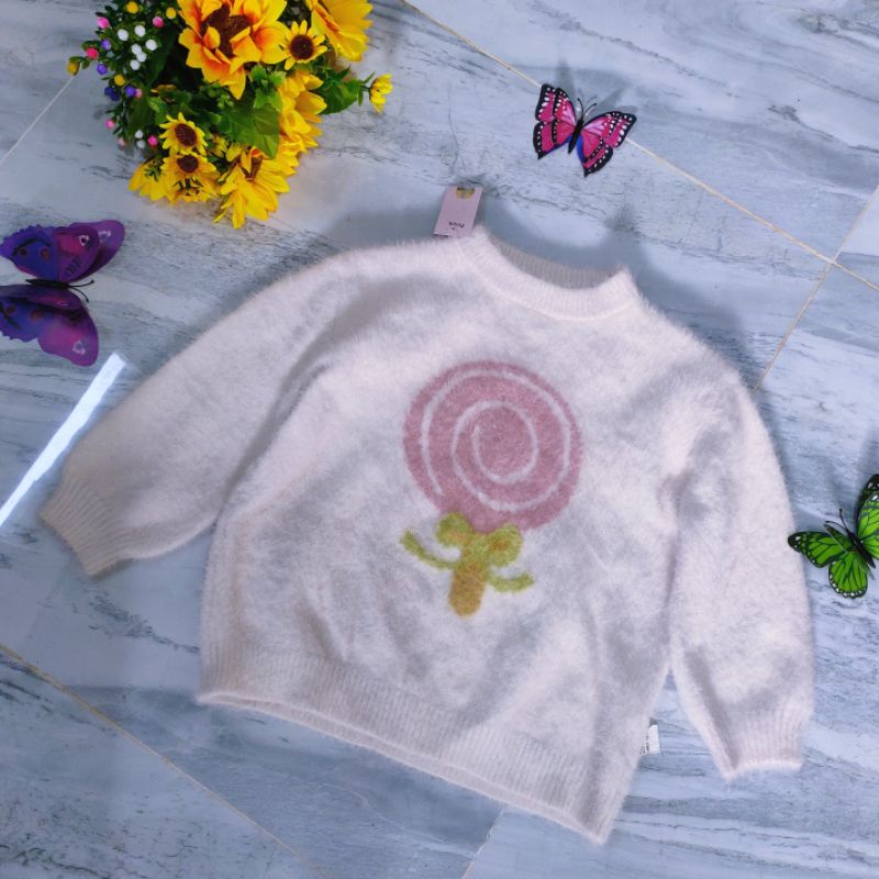 Áo len lông thỏ của bé chọn trên live