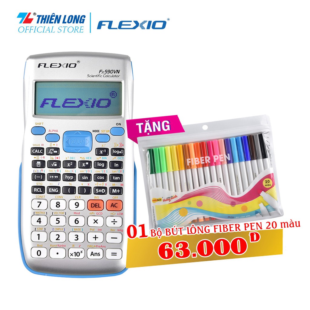 [ Mua 1 tặng 1 ] Combo Máy tính khoa học Flexoffice FX-590VN