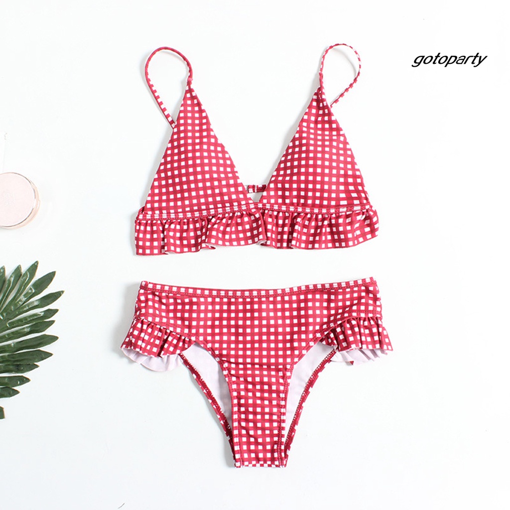 Bộ Bikini Hai Mảnh Họa Tiết Sọc Caro Có Độn Gợi Cảm Cho Nữ | WebRaoVat - webraovat.net.vn