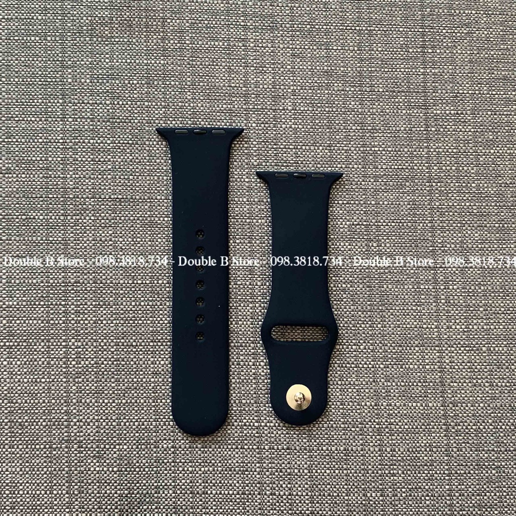 Dây Apple Watch cao su chống bẩn màu xanh pacific siêu mềm cho đồng hồ thông minh Series 1/2/3/4/5/6/SE T500