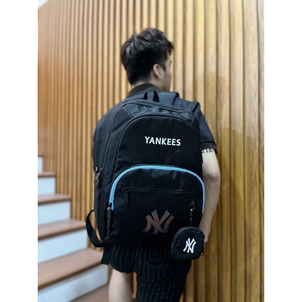 Balo thời trang đi học MLB NY Yankees nam nữ phong cách hàn quốc, kèm túi mini size- Balo học sinh đẹp giá rẻ