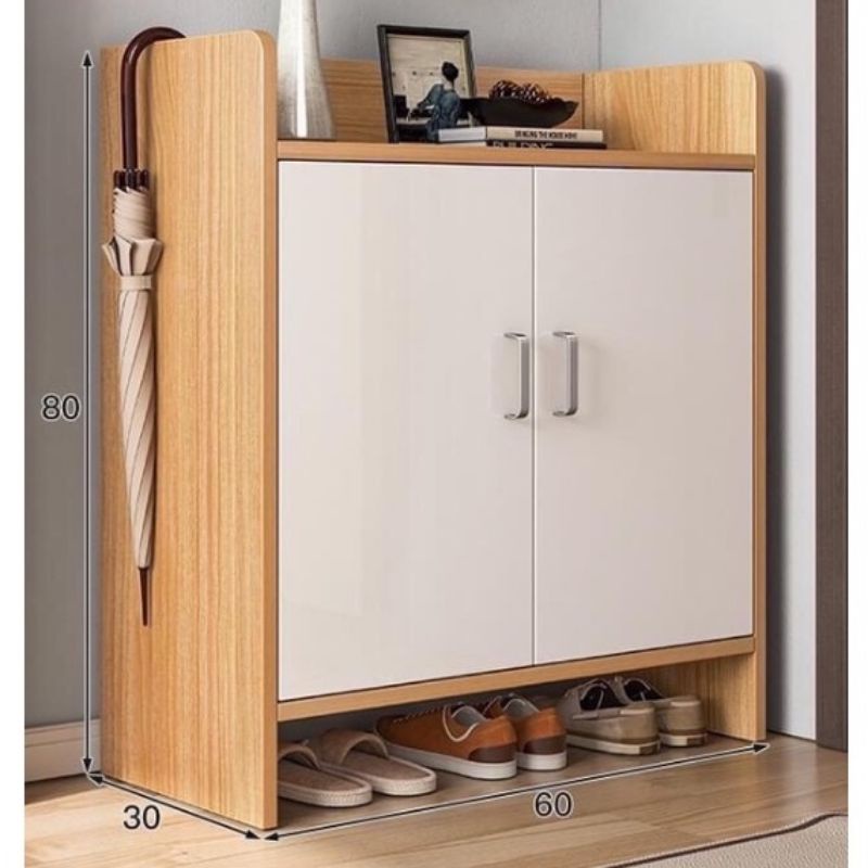 Tủ giầy 2 cánh gỗ công nghiệp MDF cốt xanh chống ẩm ,4 ngăn tiện lợi. Tủ thiết kế nhỏ gọn đủ công năng .