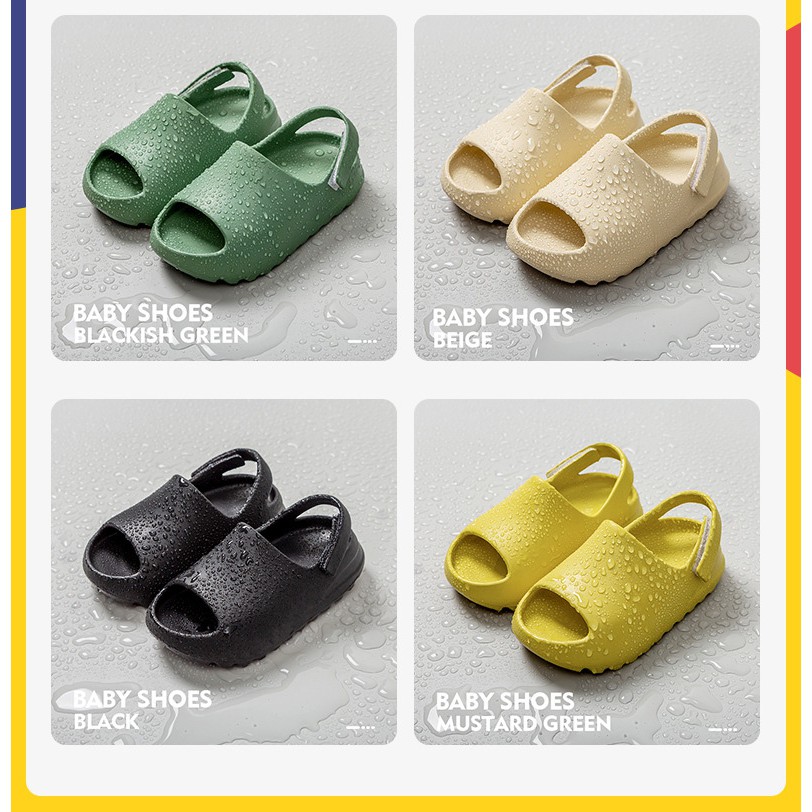 [ Mã 1010FASHIONSALE1 giảm 10K đơn 50K ] 1-7 Years Old Children's Fashion Fish Mouth Shoes EVA Open Toe Sandals