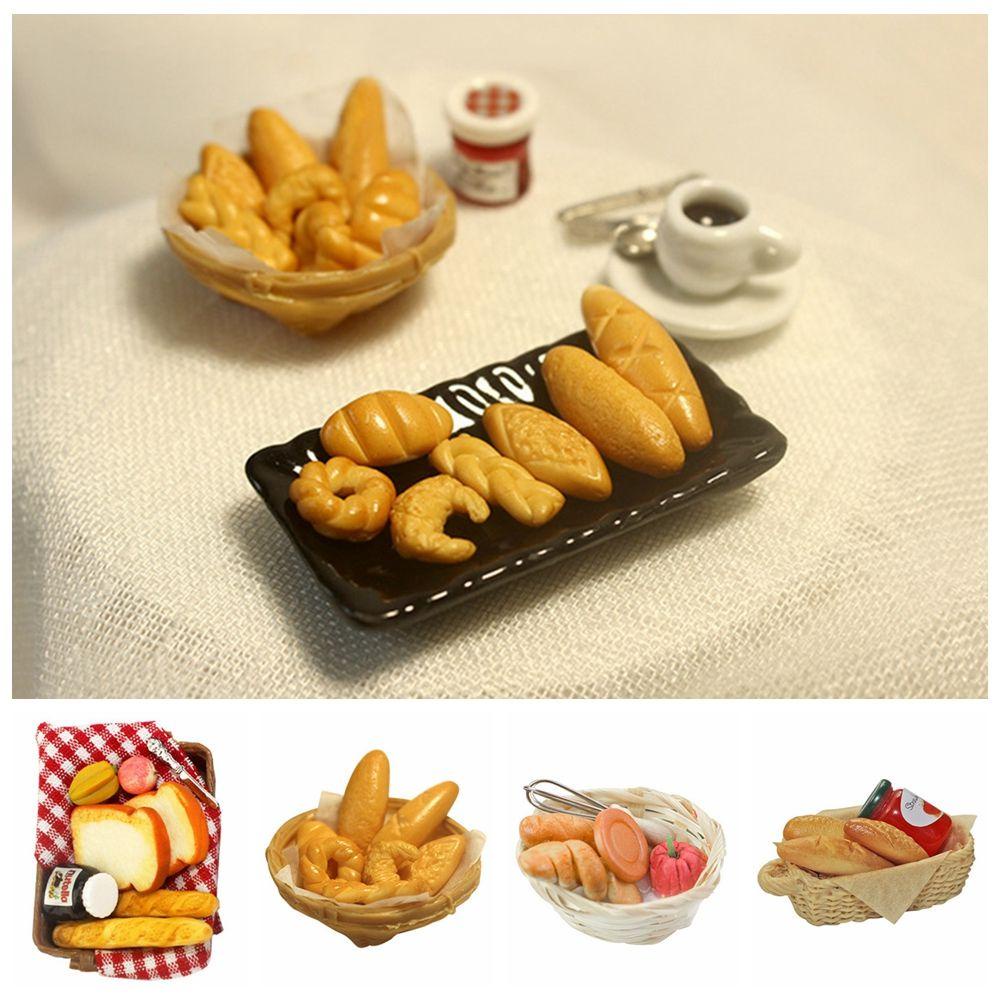 Rổ Bánh Mì / Trứng Mini Tỉ Lệ 1: 6 / 1: 12 Trang Trí Nhà Búp Bê