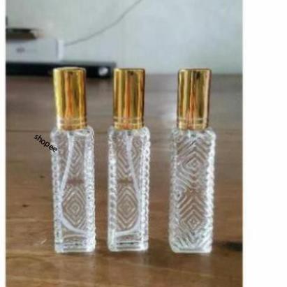 Chai chiết nước hoa vuông 15ml văn đá 1 bên