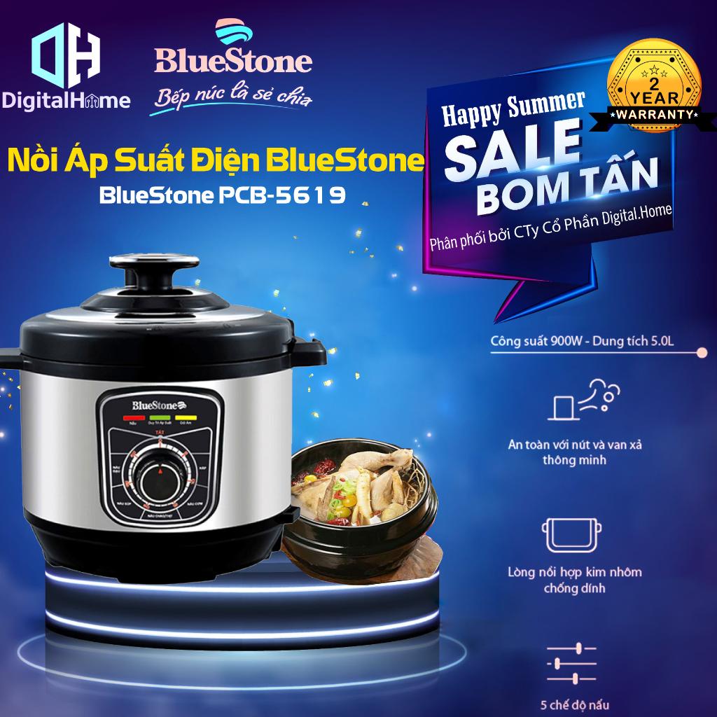Nồi Áp Suất Điện BlueStone PCB 5619, Công Suấ 900W,Dung Tích 5 lít, Bảo Hành Chính Hãng 24 Tháng