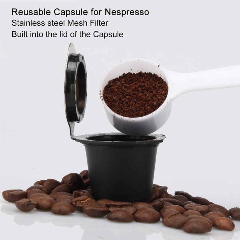 5 Pack Capsules Refillable Set - Reusable Coffee Pods Coffee Filter