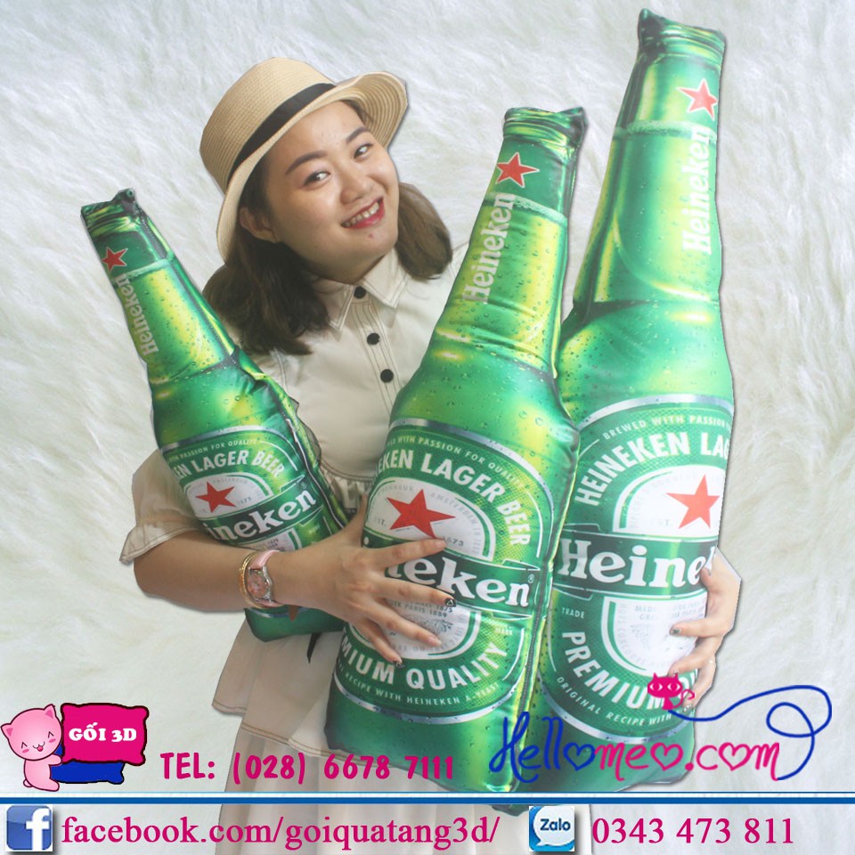 Gối Ôm Hình Chai Bia 100 cm