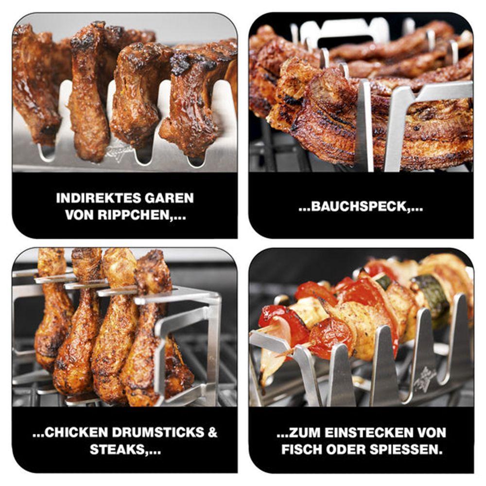 Vỉ Nướng BBQ Bằng Thép Không Gỉ Chịu Nhiệt Độ Cao Đa Năng Tiện Dụng