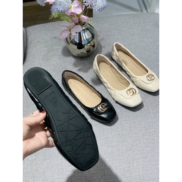 {FREESHIP} [ Loại 1 sẵn hàng] Giày bệt , Giày búp bê trần trám , đế mềm 2 màu đen kem full size 35-39