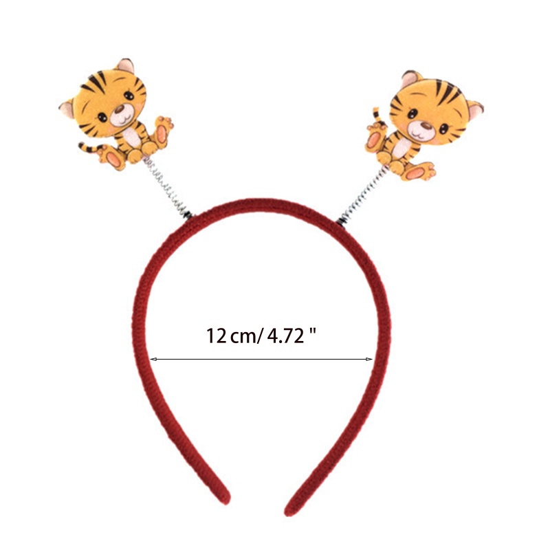 Băng Đô Cài Tóc Rửa Mặt Họa Tiết Hổ Hoạt Hình Dễ Thương