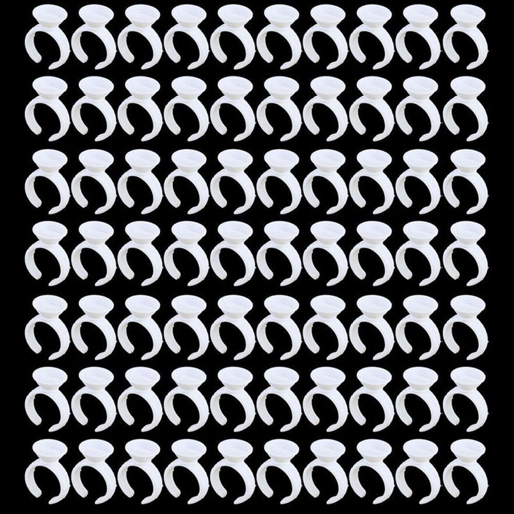 [Hàng mới về] 50 Cốc đựng keo nối mi/ xăm dạng hình chiếc nhẫn thời trang