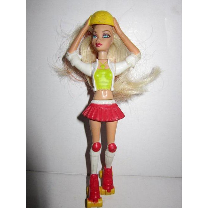 Búp Bê Cô Gái Trượt Patin 15 cm - McDonald's 2007 My Scene Barbie Roller Blade Blonde Hair 5 1/2"