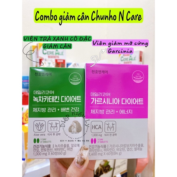 Combo giảm cân giảm mỡ Chunho N Care Hàn Quốc