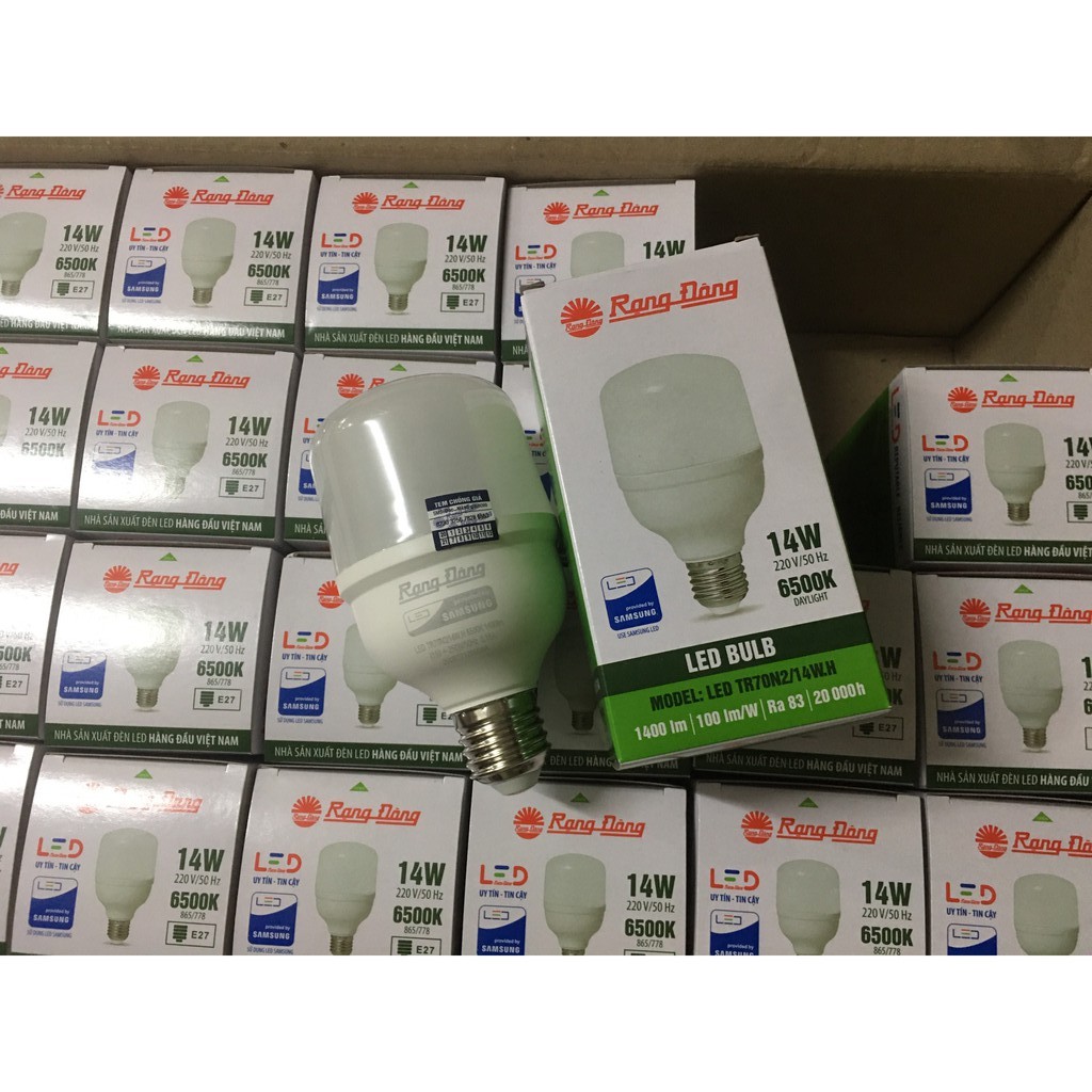 Bóng đèn led buld trụ 10W - 12W - 14W  Rạng Đông