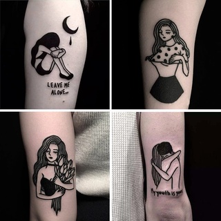Tattoo stickers / 100 sheets / set / dark series / waterproof stickers / couple tattoos / small fresh tattoos / tattoo art stickers