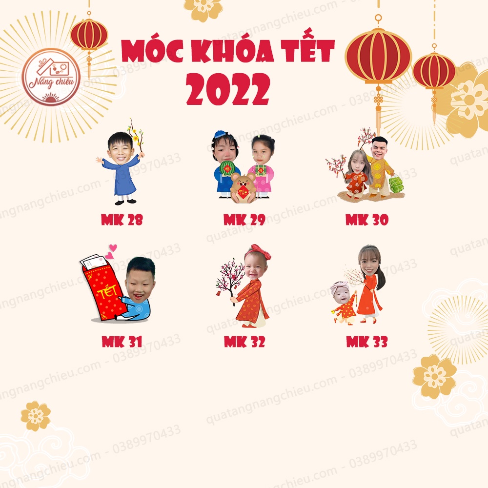 Móc khóa làm quà tặng tết 2022 ý nghĩa, treo xe, treo balo, làm quà tặng ý nghĩa dịp xuân 2022