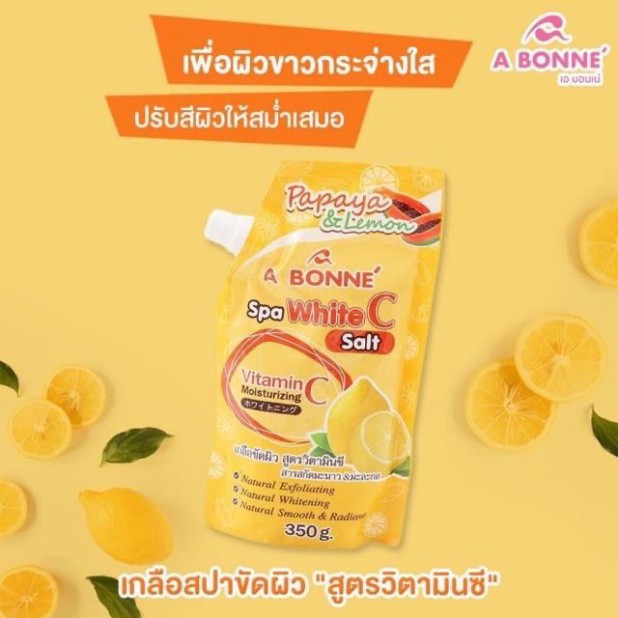 Muối tắm sữa bò+ Chanh vitamin + sữa chua tẩy tế bào chết A Bonne Spa Milk Salt Thái Lan 350gr ❤️(hàng chính hãng) Hot