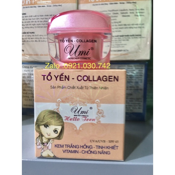 Kem Yến đỏ-collagen  trắng Hồng tinh khiết,vitamin và chống nắng hủ 12g