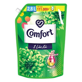 Túi Nước Xả Vải Comfort Chăm Sóc Chuyên Sâu Một Lần Xả Hương Gió Xuân 2.8L
