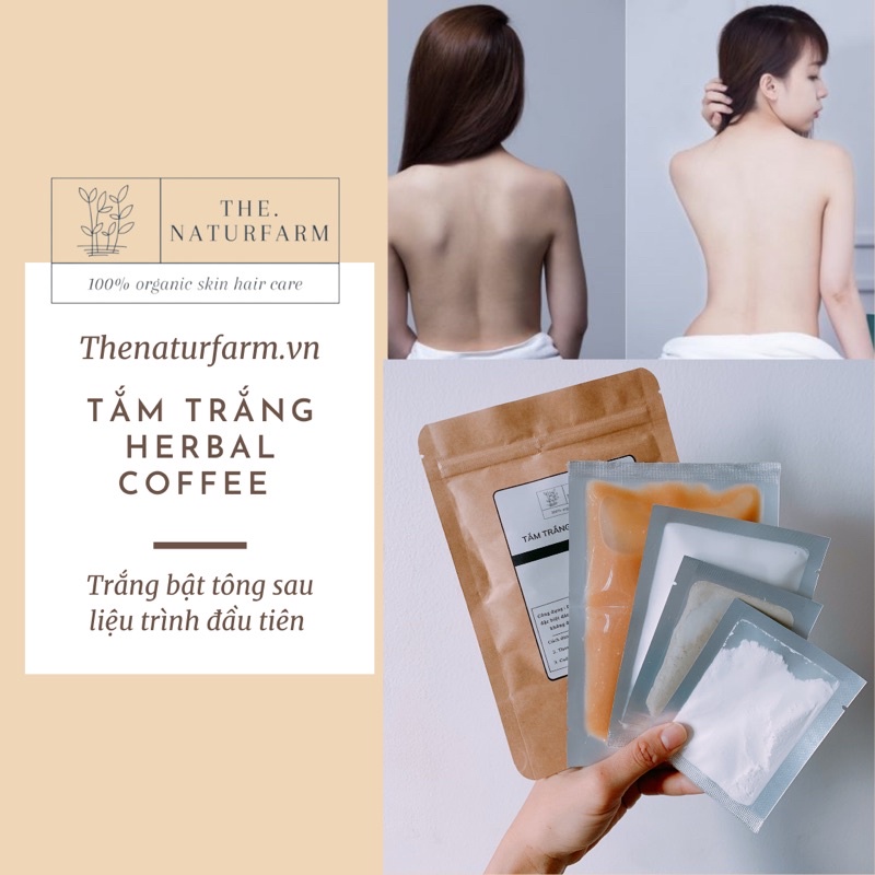 [ Sỉ 5 Set ] Tắm trắng Herbal coffee .Cam kết tắm là trắng - công thức chuẩn spa