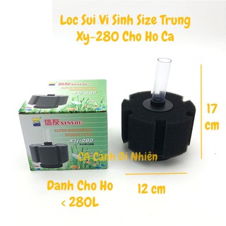 Lọc XY-280 sủi vi sinh bio size trung cho hồ cá cảnh nhỏ hơn 280L