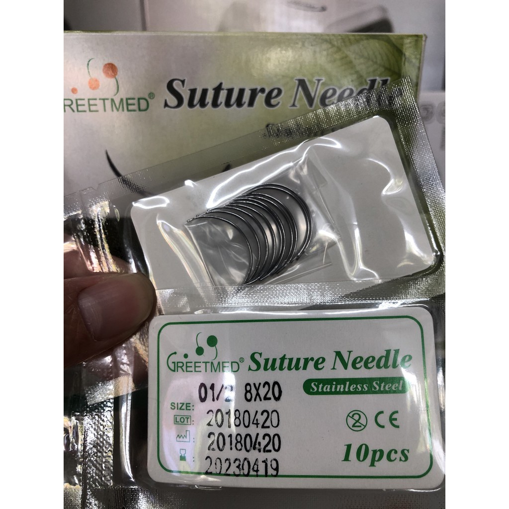 ❤️ Combo 50 kim khâu da 3 cạnh,kim khâu vỉ, kim khâu y tế,kim cong tròn khâu da kim khâu phẫu thuật số 5 7 8 9 10 13