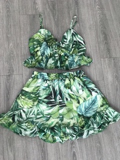 Set bộ voan mát xanh