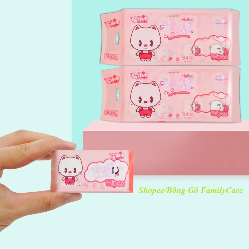 8 gói khăn ướt mini bỏ túi liện lợi không thể thiếu cho phái đẹp và em bé -  dễ dùng, chăm sóc mọi làn da