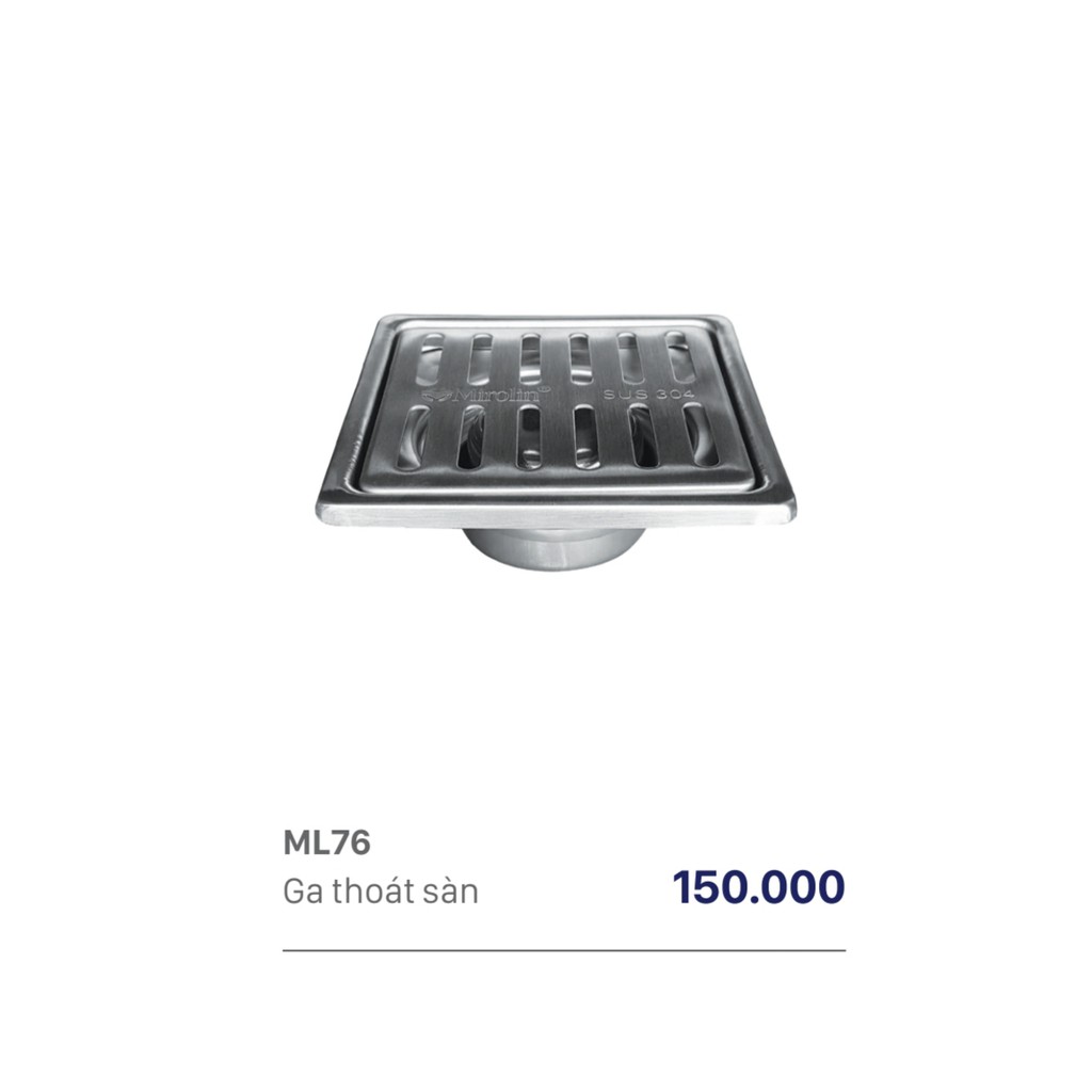 Hố ga thoát sàn Inox 304 phi 76