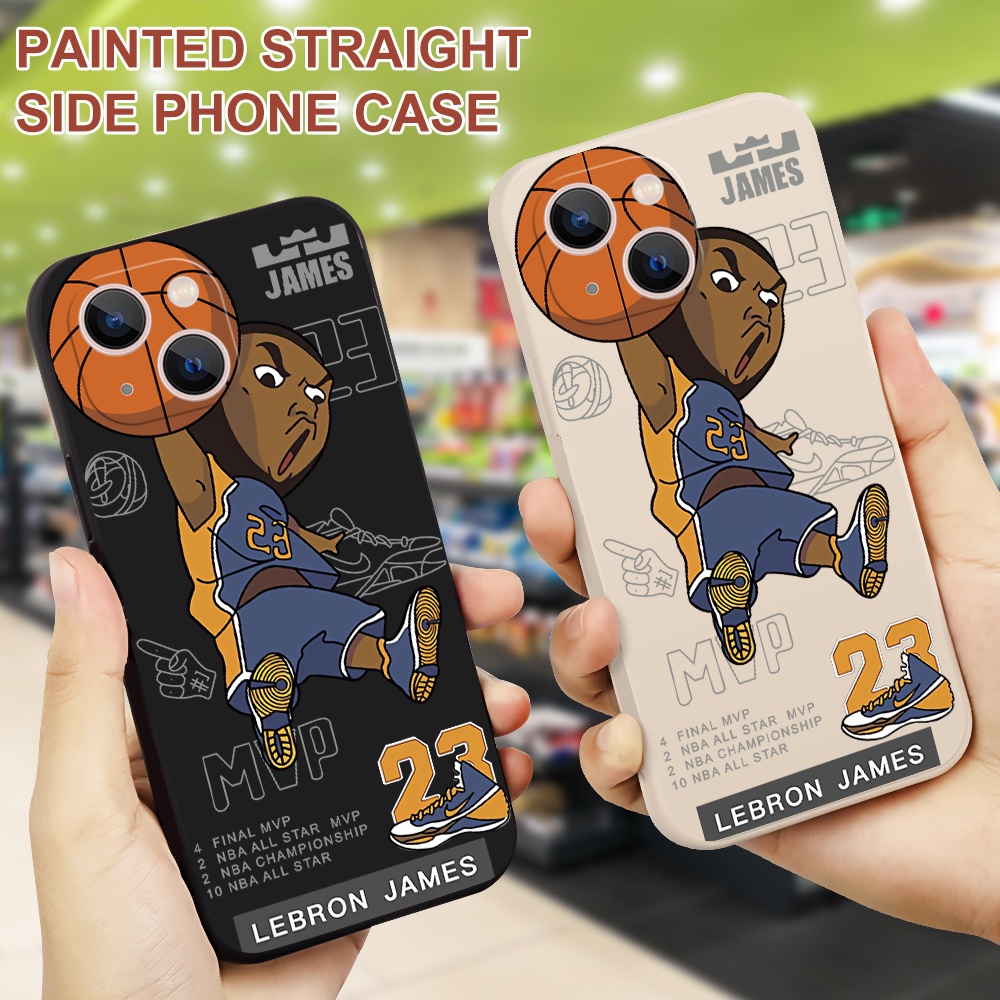 Ốp Điện Thoại Silicon Mềm Hình NBA 23 James Cho iPhone 13 12 11 mini Pro Max XS XR X 7 8 SE 6 6S mini Pro