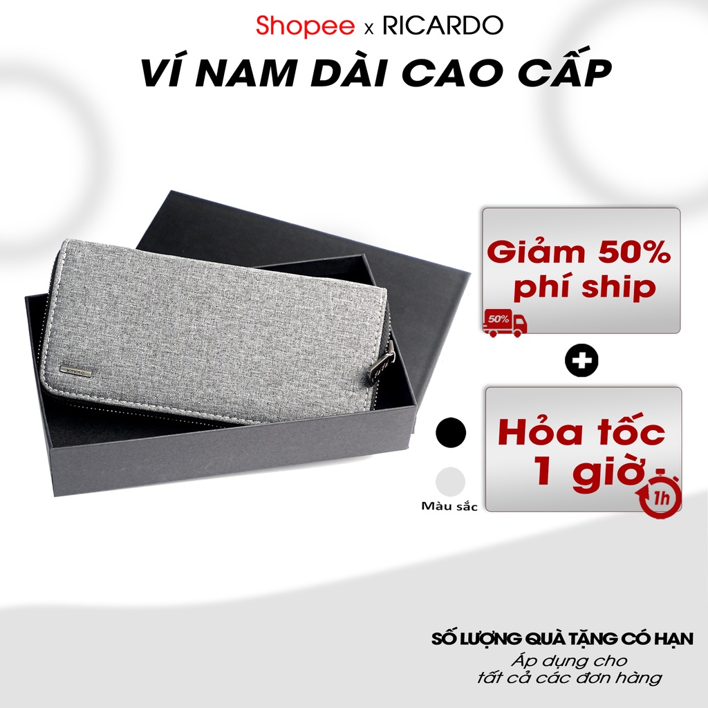 Ví dài nam cầm tay KAKA vải dù cao cấp có hộp, Bóp dáng dài nam vải nhiều ngăn phong cách Hàn Quốc BH 12 Tháng - VD01