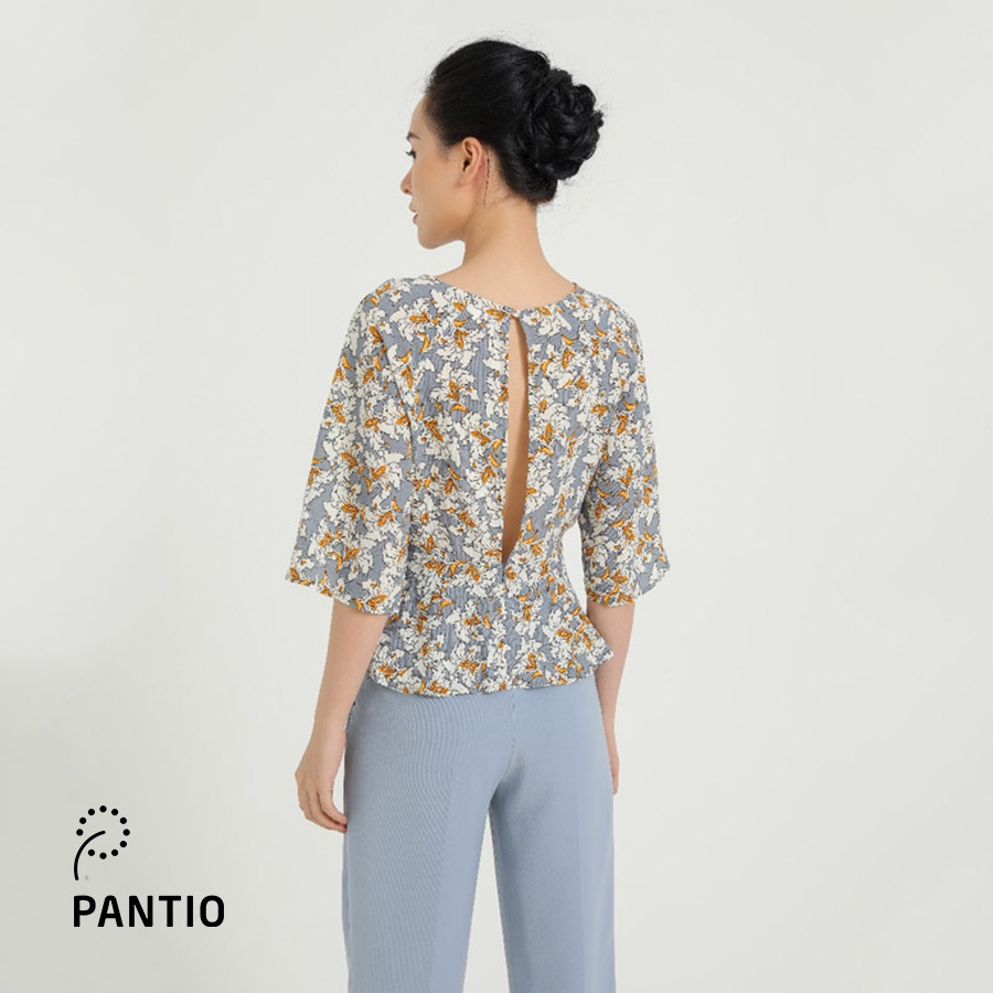 Áo sơ mi tay lỡ nơ cách điệu thời trang FAS31859 - PANTIO