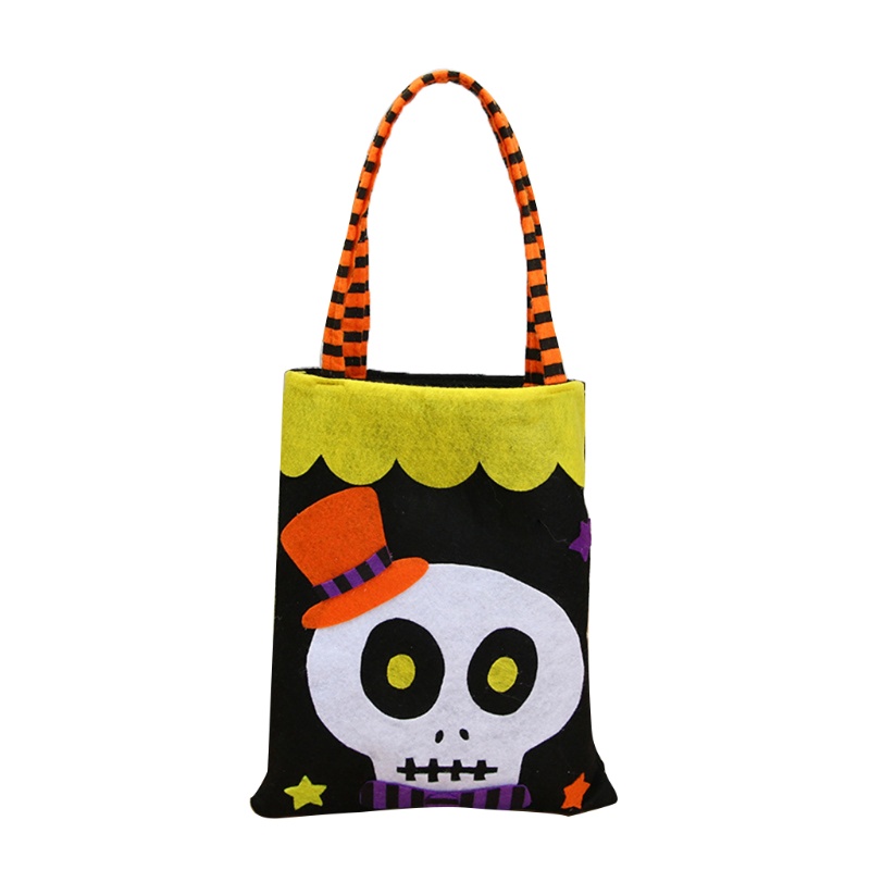 Túi xách tay họa tiết hoạt hình phù thủy / bí ngô dùng trang trí Halloween