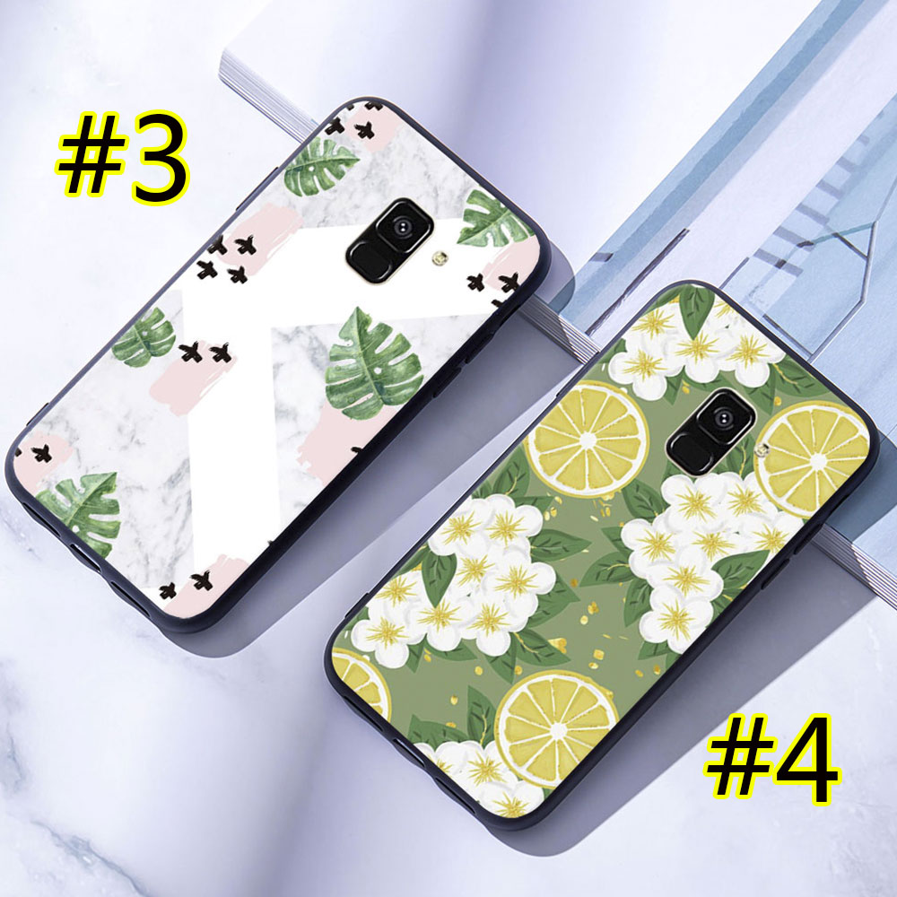 Ốp lưng samsung Điện Thoại Bằng Silicone Mềm In Hình Thực Vật Cho Samsung Galaxy A6 / A8 Plus / A7 / A9 2018
