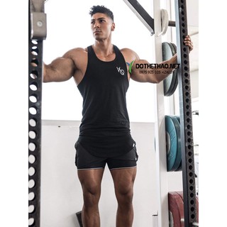 Áo 3 ba lỗ sát nách tà bầu dài thể thao nam tập gym, bộ đồ thể thao nam nữ big size, thể thao 24/7-THETHAOYES