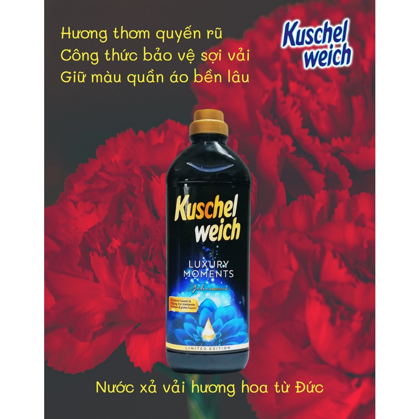 Nước Xả Vải Kuschelweich Luxury Moments Chai 1L Hàng Nội Địa Đức Siêu Thơm Lưu Hương Dài Lâu