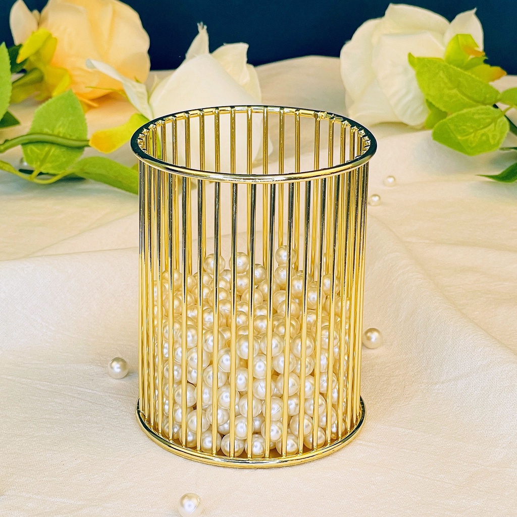 Hộp Đựng Cọ Trang Điểm Bằng Kim Loại Để Bàn Tiện Dụng Đa Năng