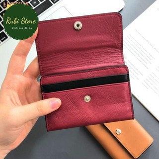 Ví mini đựng thẻ nam nữ [HÀNG ĐẸP] da bò thật Cao Cấp LEOTIVA MN38 - Ví đựng thẻ mini trẻ trung sang trọng