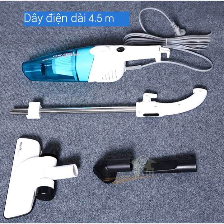 Máy Hút Bụi Cầm Tay Siêu Mạnh - Máy Hút Bụi Công Suất Mạnh 400W Lực Hút Lớn 12000 Pa Dây dài 4.5M Nhỏ Gọn